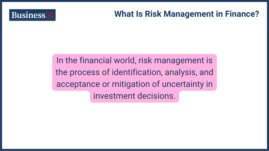 What Is Risk Management in Finance